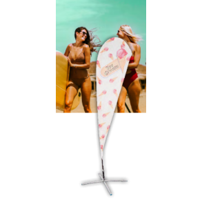 Beachflag Teardrop ecotex 110 g. Obs. fod skal tilkbes