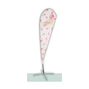 Beachflag Teardrop ecotex 110 g. Obs. fod skal tilk�bes